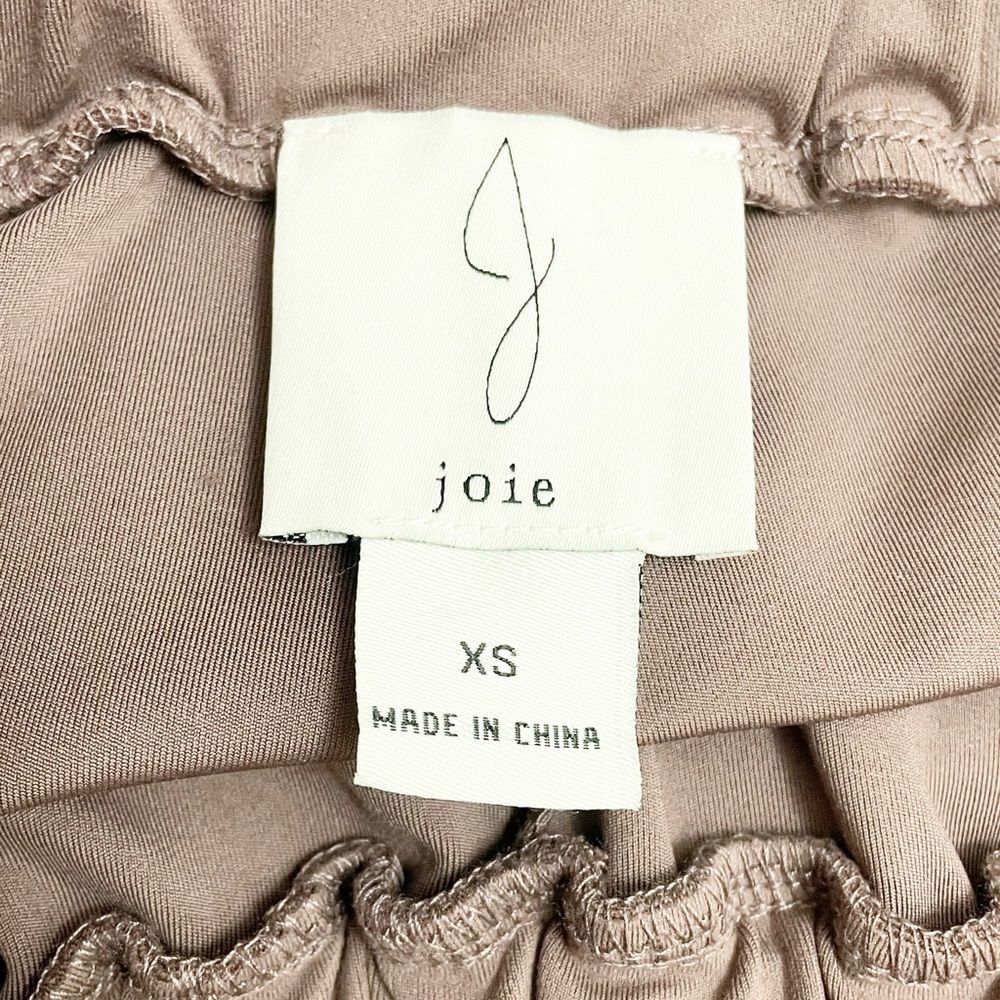 Joie Mocha Taupe Stretch Jersey Knit Pull On Wide Leg Dress Pants Womens Size XS - Picture 6 of 10